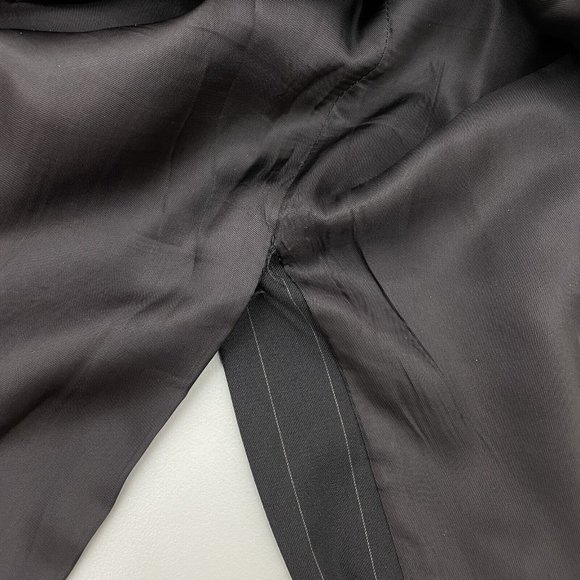 Jos A Bank Blazer Sport Coat Suit Jacket Gordon Wool Striped Black Mens 50L - Picture 12 of 12